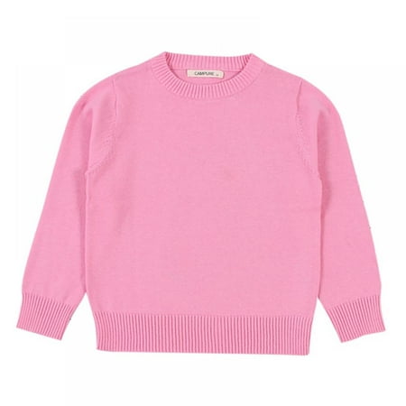 

URMAGIC 1-8T Kid Boy Girl Sweater Toddler Solid Color Knitwear Long Sleeve Knitted Pullover Tops