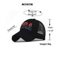 thumbnail image 4 of Odeerbi American Flag Trucker Hat for Men Women Duckbill Cap Independence Day Baseball Cap Outdoor Soft Top Cap Black, 4 of 4