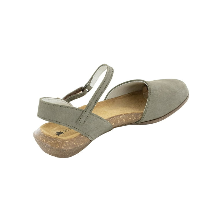 El Naturalista Womens Wakataua N412 Leather Flat Shoes, Kaki, EU