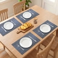 thumbnail image 3 of Unique Bargains 6 Pack Plastic Placemats for Dining Table Decor Dark Blue 17.7x11.8inch, 3 of 6