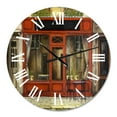 thumbnail image 2 of Designart 'Red Facade Of Charming Shop In Paris I' French Country Wall Clock, 2 of 5