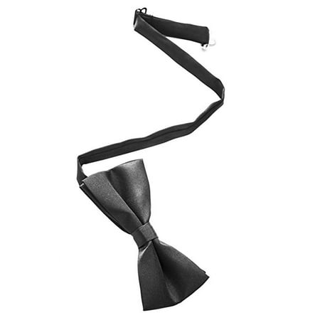 Formal Black Satin Banded Men's Elegant Bow Tie With Gift Box by Super Z (Best Pop Up Boilies On The Market)