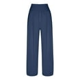 thumbnail image 5 of Itsame Comfortable Loose Pants for Womens Comfortable High Waisted Wide Leg Sweatpants Navy Size M, 5 of 9