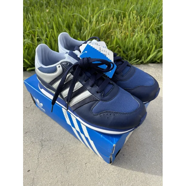Adidas Original Mashikos Mens Shoes Navy Blue Sneaker Suede Aniline Leather Sz 9