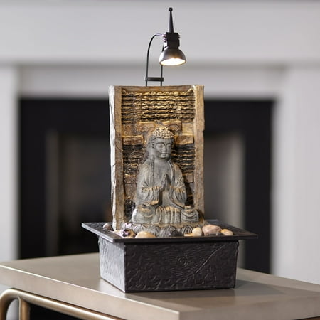 Budha Fountain John Timberland Zen Buddha Tabletop Water Fountain 11 1/2