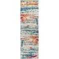 thumbnail image 6 of JONATHAN Y CONTEMPORARY POP 2 x 8 Runner Rug, Modern Abstract Brushstroke - Cream/Blue, CTP102C-28, 6 of 10