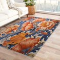 thumbnail image 1 of Boho Floral Rugs 4x6, Red Lily Carpet for Bedroom Rug, Lily Yellow Area Rug for Living Room, Super Soft Low Pile Machine Washable Non Slip Stain Resistant Rug, 1 of 7