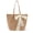 Brown, variant on Straw Beach Tote Bag for Women: Large Woven Handbag with Zipper, Perfect for Vacation, Travel and Summer Pool | Lightweight, Hand-woven, Shoulder, Boho