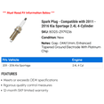thumbnail image 2 of Spark Plug - Compatible with 2011 - 2016 Kia Sportage 2.4L 4-Cylinder 2012 2013 2014 2015, 2 of 2