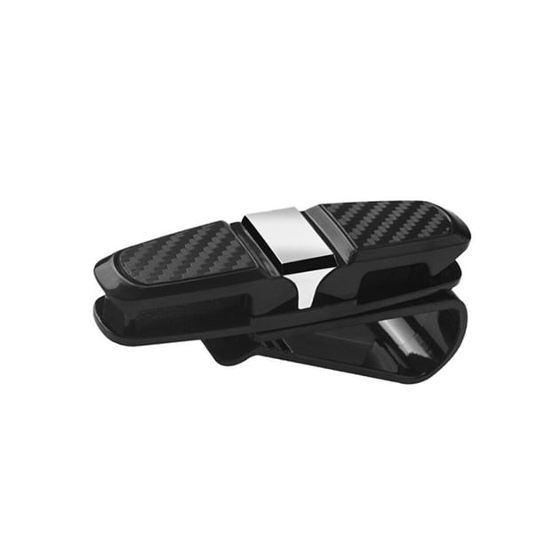 Kenally Soporte para anteojos para parasol de coche, gafas de sol extraíbles de doble extremo, organizador de montaje con Clip para llaves, Automoción decorativa y accesorios Plata