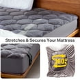 thumbnail image 6 of CHARRYARN Faux Rabbit Fur Mattress Pad Protector Soft and Thick Quilted Design Non-Slip Envelope-Style Fitted Sheet Winter Warmth Edition-39*75*20in, 6 of 7