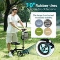 thumbnail image 5 of COSYWILL Steerable Knee Scooter,Economy Knee Walker,All Terrain Foldable Medical Scooter for Foot Injuries Crutches Alternative,Black, 5 of 10