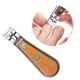 thumbnail image 2 of Stainless Steel Nail Clippers Straight Blades Toenail Clippers Nail Trimmer Cutter for Thick Nail and Ingrown Toenails wine red, 2 of 4