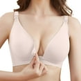 thumbnail image 3 of Eashery Womens Bras Full Cup Deep V High Impact Sports Bra Womens Plus Exercise Bras Pink L, 3 of 4