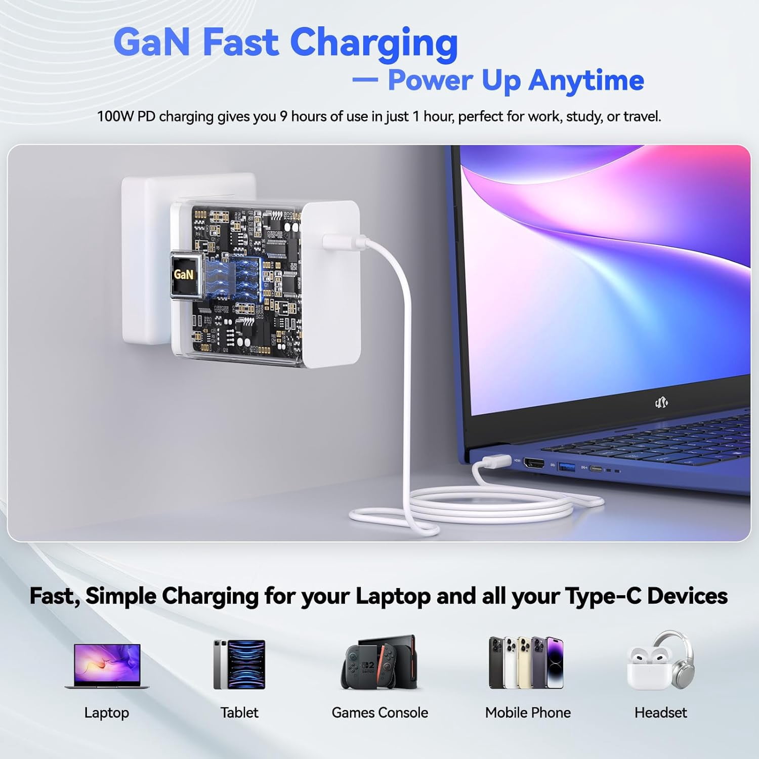 17.3" IPS FHD Gaming Laptop AMD Ryzen 7 7735HS 16GB DDR5 RAM 256GB SSD (Up to 4.75GHz, Beat i7-12650H) with AMD Radeon 680M Graphics 180° Viewing Dual-Fan Cooling