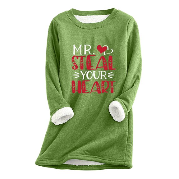 TUWABEII Womens Spring Winter Shirt Fall/ Oversized Printed Top With Thickened And Plush Insulation And A Snug Base Mother's Day Tops