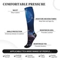 thumbnail image 3 of Lsque Artistic Moon Rose Pattern Sport Compression Socks for Men & Women 15-20 mmHg Knee High Nurse Pregnant Running Medical and Travel Athletic, 3 of 6