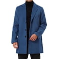 thumbnail image 1 of Abrigo Chic para Hombre con Solapa Notch, de Un Solo Botón, de Peso Medio, de Manga Larga, Color Azul Oscuro, 1 of 7