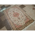 thumbnail image 3 of Ahmedani Linen Amazed Medallion Flowers Kasha Home Decor Hand knotted Living Room & Bedroom Area Rug Wool Silk Carpet (5 x 3)', 3 of 8