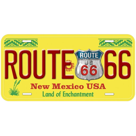 New Mexico Route 66 Novelty Car Auto License Plate