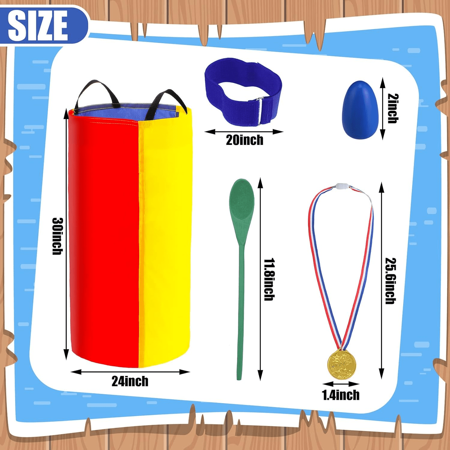 LINXUXIE 53PCS Potato Sack Race Bags Set, Outdoor Activities Toys Games, Party Birthday Gifts for Family, Kids and Adult