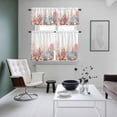 thumbnail image 5 of Summer Marine Life Kitchen Curtains Valances and Tiers Set of 3 Red Green Oceans Corals Shells Starfish Tier Curtains and Valance with Rod Pocket for Small Windows, 27.5"x24", 5 of 9