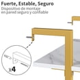 thumbnail image 3 of Simple Wisdom 6 Layer Librero Con gabinete, Wall Mounted Librero Organizador, Open Estante Organizador, Librero Madera, Librero Minimalista Suitable for Home Office,Bedroom,Living Room (Blanco Marmol), 3 of 9