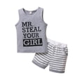thumbnail image 4 of Jumpingount Yinyinxull - Conjuntos de 2 piezas sin mangas para bebés y niños pequeños, camisetas sin mangas de verano, pantalones cortos, conjuntos de conjuntos de ropa Gris 90cm Jumpingount  AP002834-03, 4 of 6
