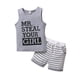 thumbnail image 2 of Guardurnaity Yinyinxull bebé niños 2 uds conjuntos sin mangas verano camisetas sin mangas pantalones cortos conjuntos de ropa gris 2-3 años conjuntos de ropa Gris 80cm Guardurnaity AP002834-02, 2 of 6