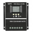 thumbnail image 1 of PWM 100A 12V 24V 36V 48V AUTO Solar Panel Charge Controller Solar PV Battery Charger with LCD MPPT Solar Controller, 1 of 3