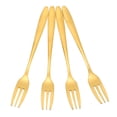 thumbnail image 1 of 4Pcs Fruit Forks Stainless Steel Food Picks Three Prong Toothpicks Kitchen Gadget, 1 of 8