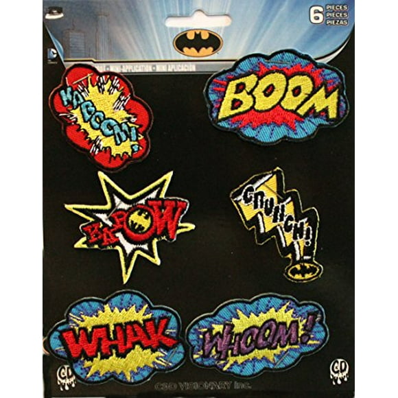 Application Dc Comics Batman Action Bursts 6 Pat Ch Set Novelty, 2"