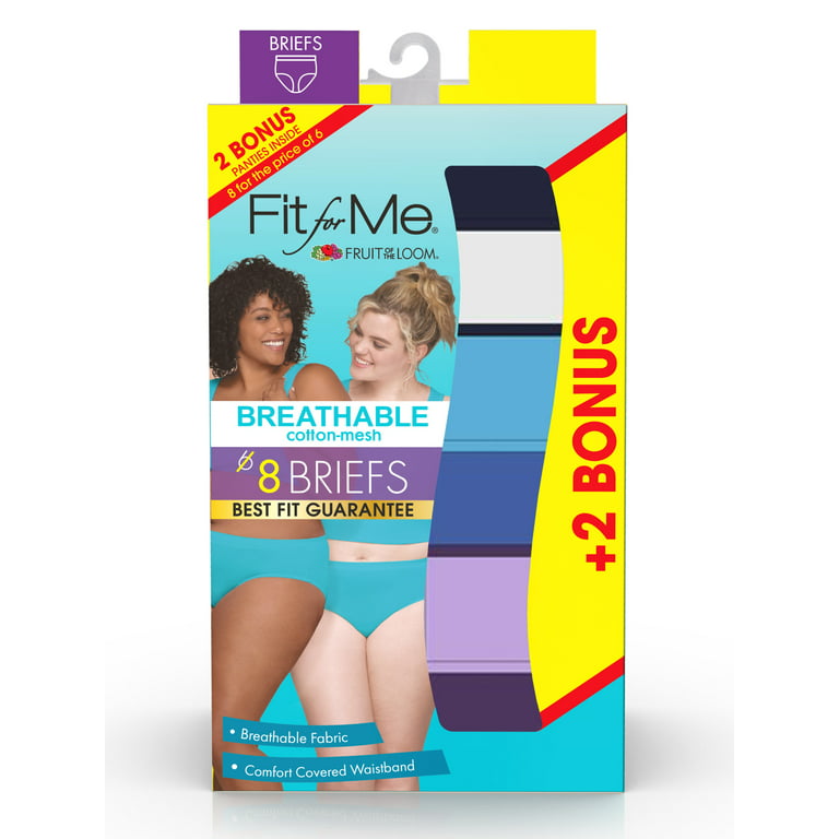 Fruit of the Loom Women's Breathable Cotton-Mesh Brief Underwear