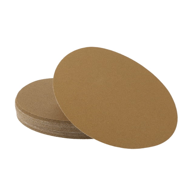 Discos de Lijado Unique Bargains de 9 Pulgadas 100 Grano Redondos de Papel de Lija con Gancho y Bucle Papel Kraft Amarillo 25 Pcs