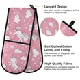 thumbnail image 4 of Dailycode Double Sided Oven Mitt with Loop Heat Resistant Kitchen Long Potholders 7" x 35" Lively Unicorn Star Cloud, 4 of 6