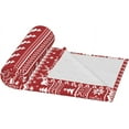 thumbnail image 6 of Xmas Reindeer Fleece Blanket, Super Soft Cozy Deer Throw Blanket 50" x 60", Lightweight Fuzzy Flannel Blanket, Warm for Couch, Sofa, Bed (Red), 6 of 6