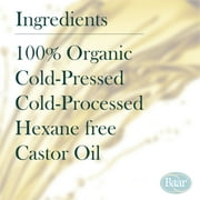 Organic Castor Oil - 32 Oz. - Cold Pressed! Hexane Free! Castor Oil for Hair, Eyelashes, Eyebrows, Skin, Eliminations, and Many More! - Exclusive Palma Christos® Brand by Baar