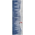 thumbnail image 2 of Addison Rugs Dream Shag Premium Machine Washable Transitional Snow Scene Blue Runner Rug, 2'3" x 7'6", 2 of 8