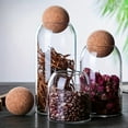 thumbnail image 4 of 3PCS Glass Storage Jars with Cork Stoppers, 17oz/500ml Airtight Containers for Tea, Nuts, Candy, Flowers & Kitchen Storage, 4 of 11