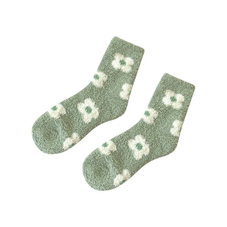 

UDAXB Socks Coral Velvet Socks For Children In Autumn And Winter Medium Tube Stockings Cat Paws- Cute Thickened Warm Sleeping Floor Sleeping Socks
