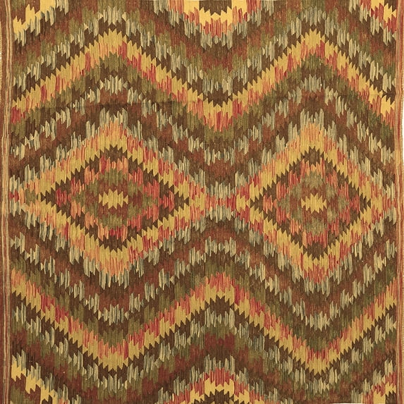 Ahgly Company Indoor Square Southwestern Brown Country Area Rugs, 6' Square