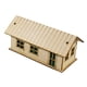 thumbnail image 5 of Casa de madera en miniatura, escala 1:60. Accesorio para modelismo 3D. Modelo de construcción hecho a mano. Estilo E, 5 of 9