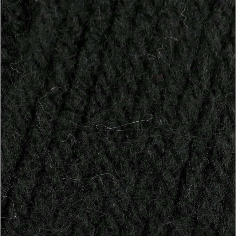 Caron One Pound Solids Yarn, 16oz, Gauge 4 Medium, 100% Acrylic - Black-  For Crochet, Knitting & Crafting ( 1 Piece )