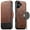 Brown, variant on Allytechgroup 2 in 1 Wallet Phone Case for Apple iPhone 16 Plus, Premium PU Leather [Compatible with Magsafe] Detachable Magnetic Back Cover with Cards Holder Shockproof Cover Shell,Blue