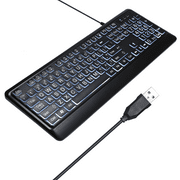 Mixfeer USB Interface Large Print Backlit Wired Keyboard USB Wired Lighted Keyboard