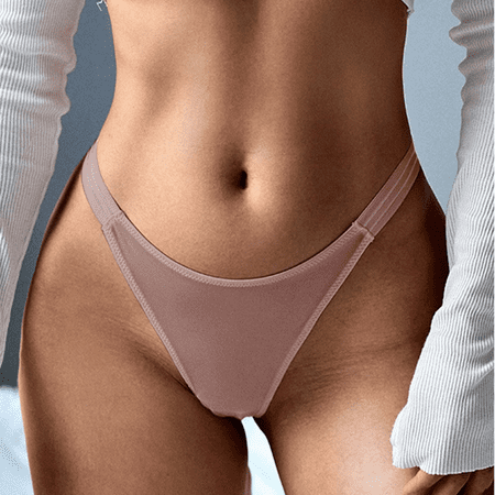 Fulorrnie Underwear for Women Seamless Cheeky Comfort No Show Panties Cute Thong Waistband Stretchable Panty  Pink  12