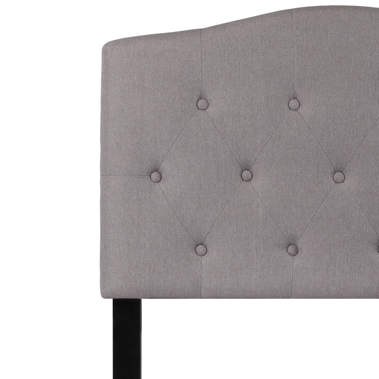 Emma + Oliver Arched Button Tufted Twin Headboard, Light Gray photo 8