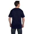 thumbnail image 2 of Hanes Beefy-T Men`s Pocket T-Shirt, L, Navy, 2 of 7
