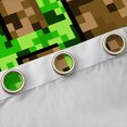 thumbnail image 4 of Manfei Kids Teens Personalized Initial Letter H Black Out Curtains,Brown Green Curtains Pack of 2 (42x63 Each),Construction Game Bedroom Curtains,Breathable Home Decor, 4 of 6