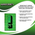 thumbnail image 7 of Minecraft Green Creeper Printed Area Rug | 60 x 39 Inches, 7 of 7